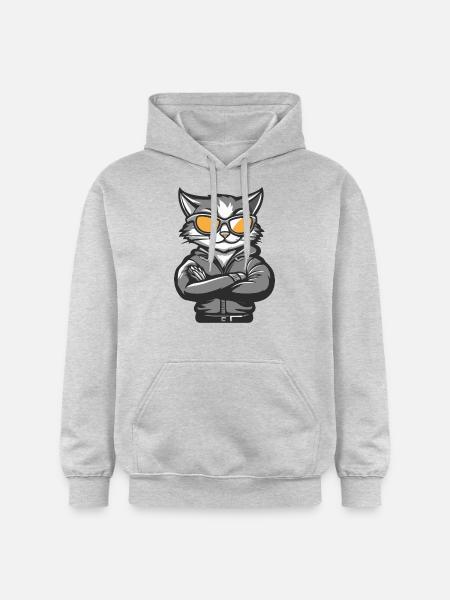 Cat Comic Cool - Gildan Unisex Softstyle® Midweight Hoodie - light heather grey