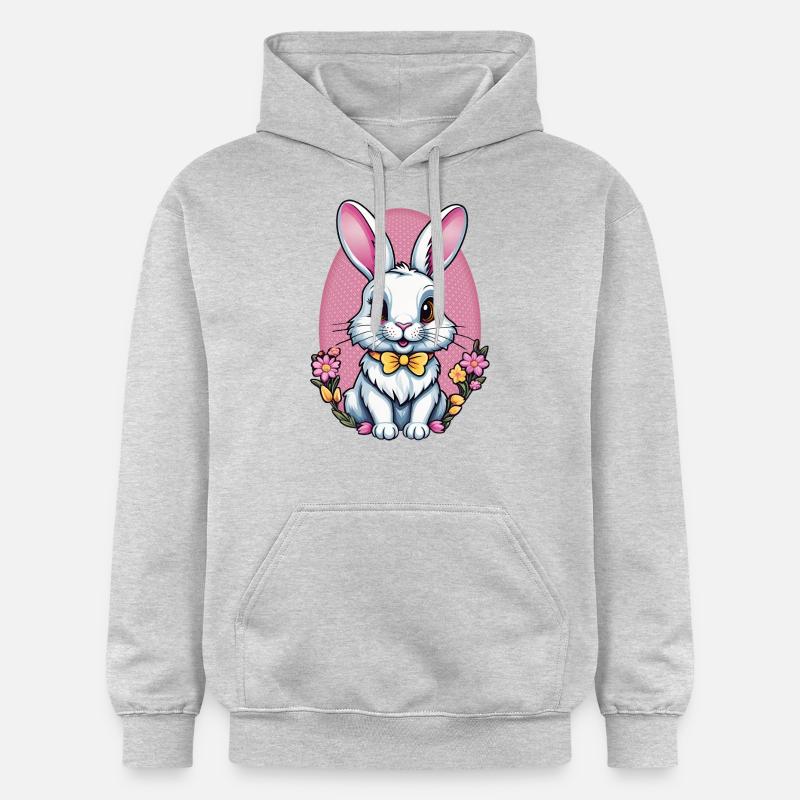 Lapin - Sweat à capuche Softstyle® Gildan Unisexe - gris clair chiné