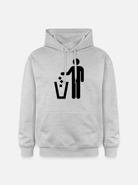 Litter disposal - Gildan Unisex Softstyle® Midweight Hoodie - light heather grey