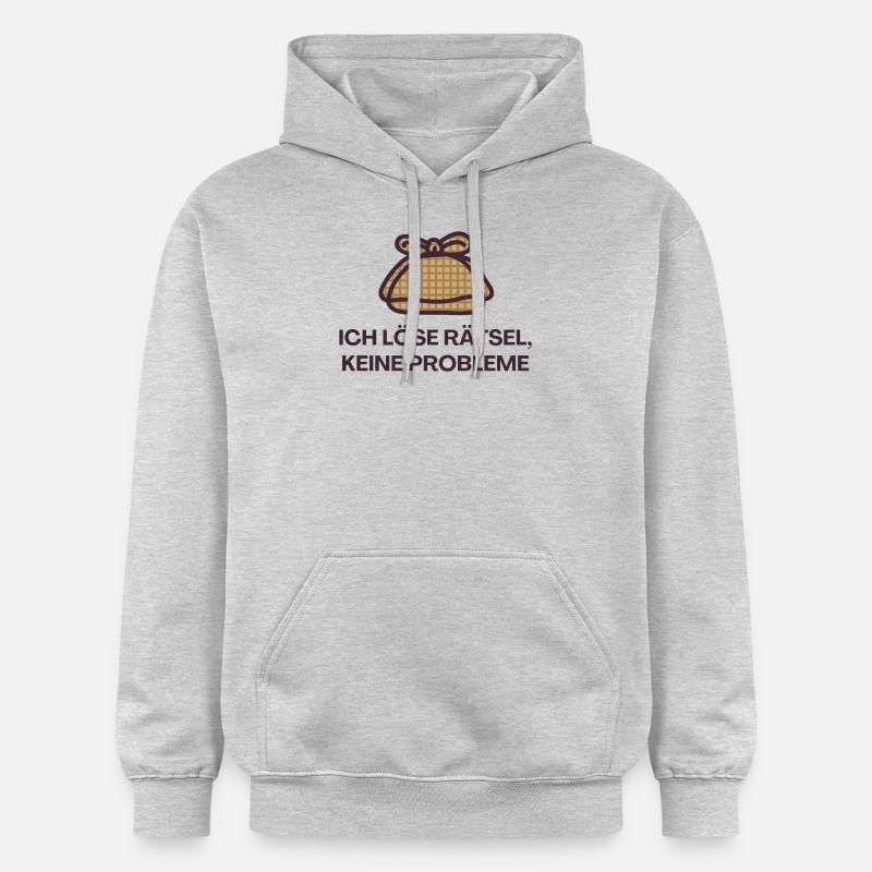 I solve puzzles, no problems - Gildan Unisex Softstyle® Midweight Hoodie - light heather grey