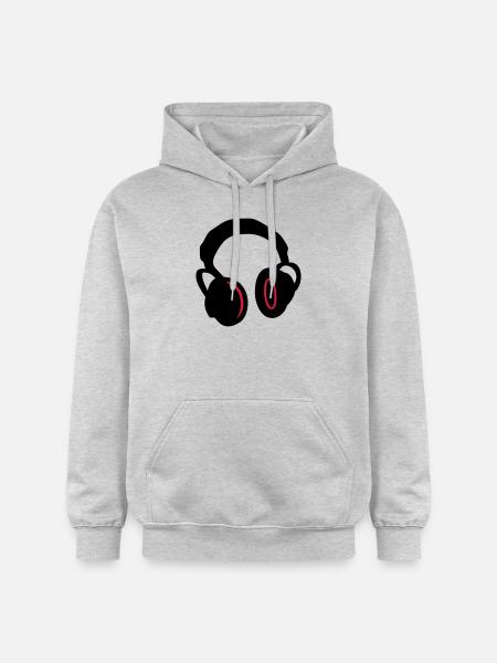 DJ - headphones - Gildan Unisex Softstyle® Midweight Hoodie - light heather grey