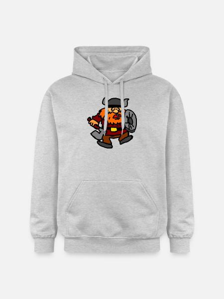 Wickinger - Gildan Unisex Softstyle® Midweight Hoodie - Hellgrau meliert