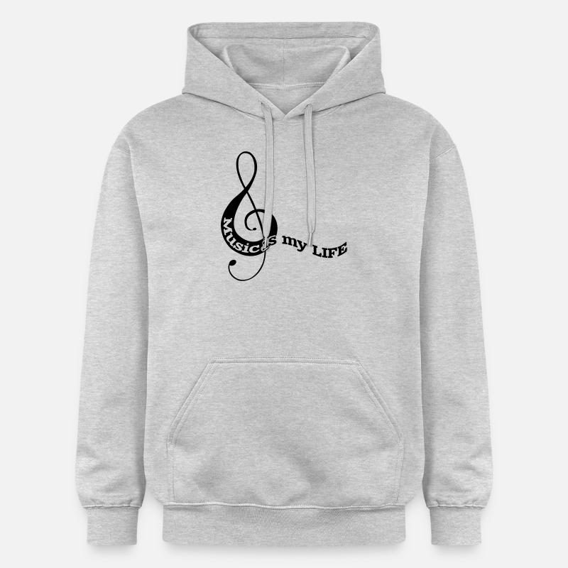 musiknote03 - Sweat à capuche Softstyle® Gildan Unisexe - gris clair chiné