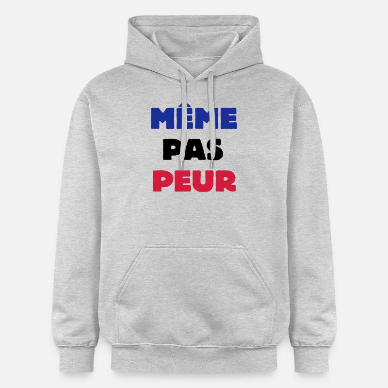 Même pas Peur - Sweat à capuche Softstyle® Gildan Unisexe - gris clair chiné