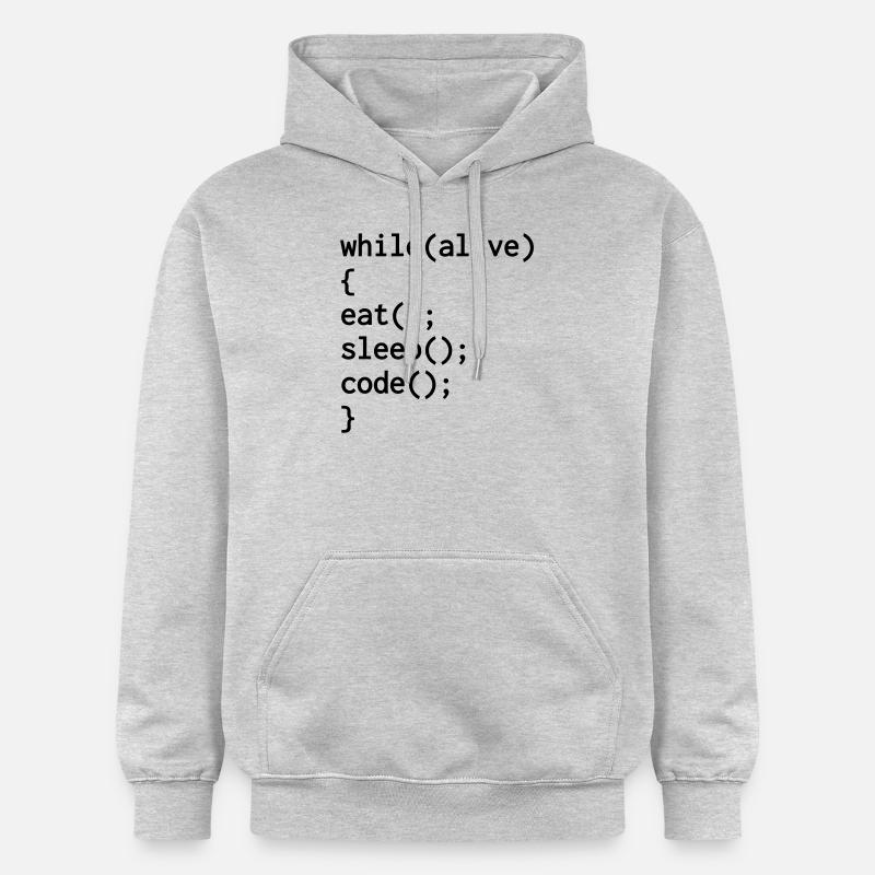 Entwickler / Informatiker / Programmierer / - Gildan Unisex Softstyle® Midweight Hoodie - Hellgrau meliert