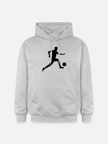 fussballer silhouette - Gildan Unisex Softstyle® Midweight Hoodie - Hellgrau meliert