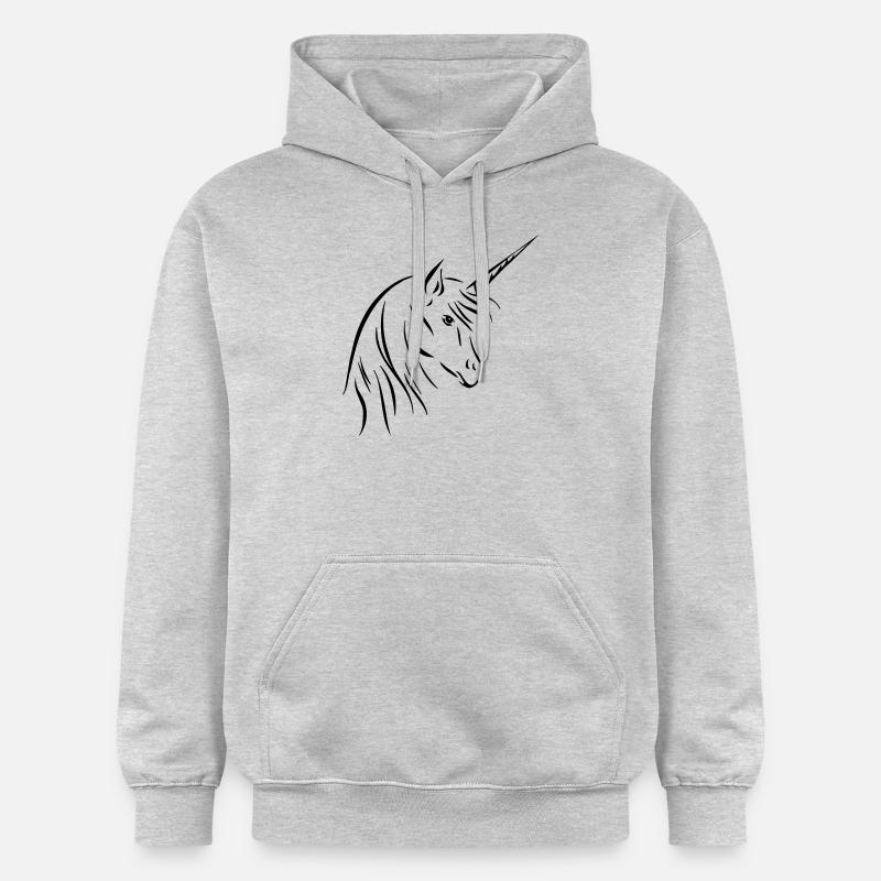 Licorne - Sweat à capuche Softstyle® Gildan Unisexe - gris clair chiné