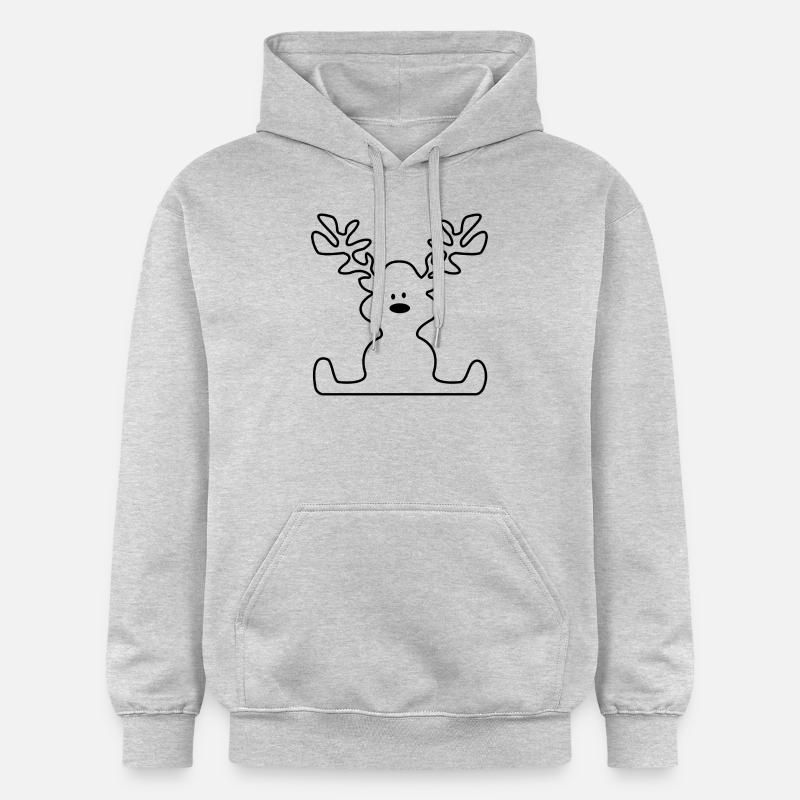 L’orignal à Noël - Sweat à capuche Softstyle® Gildan Unisexe - gris clair chiné