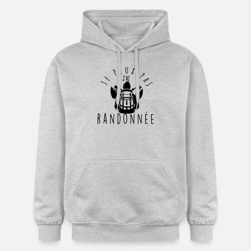 Je peux pas, j'ai randonnée. - Sweat à capuche Softstyle® Gildan Unisexe - gris clair chiné