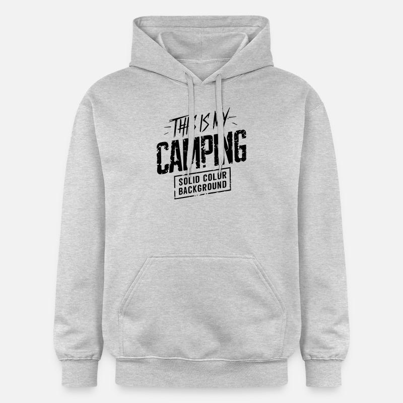 c'est mon camping - Sweat à capuche Softstyle® Gildan Unisexe - gris clair chiné