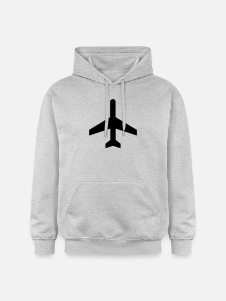 Flugzeug,Jet,Flughafen,Landebahn - Gildan Unisex Softstyle® Midweight Hoodie - Hellgrau meliert