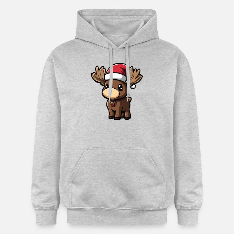 Noël de l’orignal - Sweat à capuche Softstyle® Gildan Unisexe - gris clair chiné