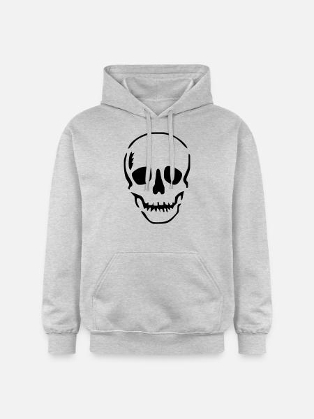 Schädel - Gildan Unisex Softstyle® Midweight Hoodie - Hellgrau meliert