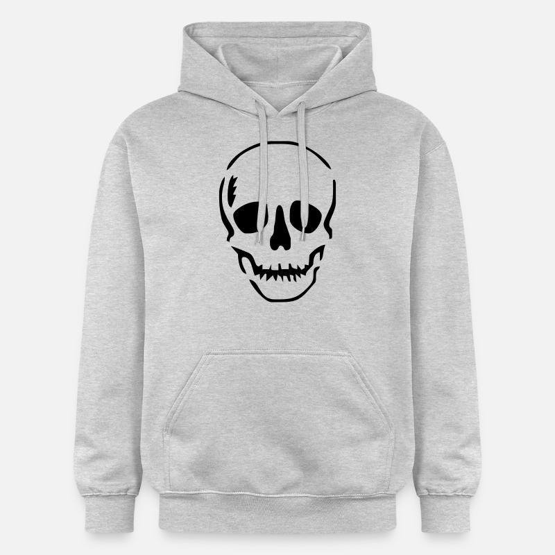 Schädel - Gildan Unisex Softstyle® Midweight Hoodie - Hellgrau meliert