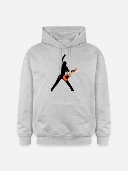rock_gitarrist_2c - Gildan Unisex Softstyle® Midweight Hoodie - light heather grey