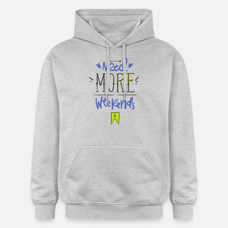 Need more weekends-Text - Sweat à capuche Softstyle® Gildan Unisexe - gris clair chiné