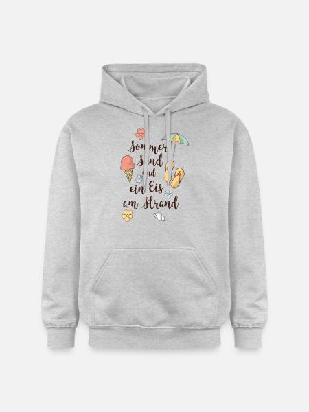 Strand - Gildan Unisex Softstyle® Midweight Hoodie - Hellgrau meliert