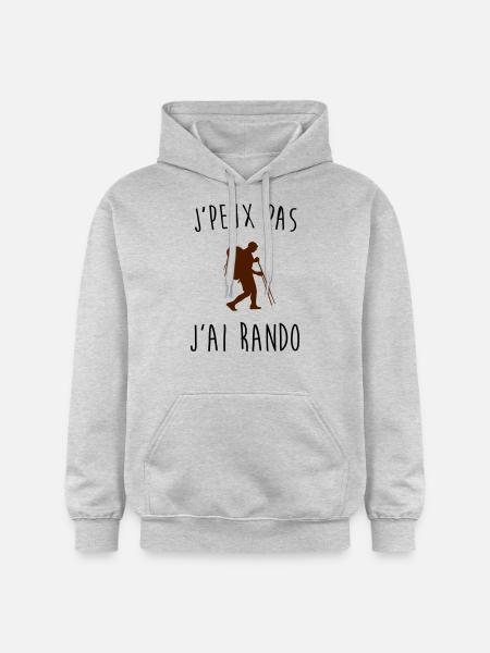 j'peux pas j'ai rando - Sweat à capuche Softstyle® Gildan Unisexe - gris clair chiné