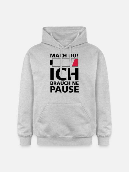 ICH BRAUCH PAUSE - Gildan Unisex Softstyle® Midweight Hoodie - Hellgrau meliert