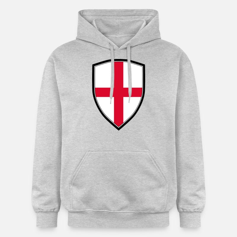 ANGLE FLAG SHIELD - Sweat à capuche Softstyle® Gildan Unisexe - gris clair chiné