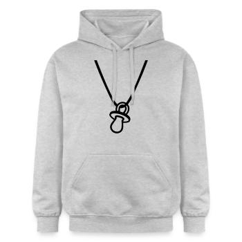 Pacifier - Gildan Unisex Softstyle® Midweight Hoodie - light heather grey - Front - Liana (172cm) & Jaron (178cm)