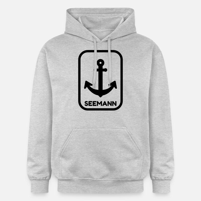 Seemann / Boot / Seebär / Segelboot - Gildan Unisex Softstyle® Midweight Hoodie - Hellgrau meliert