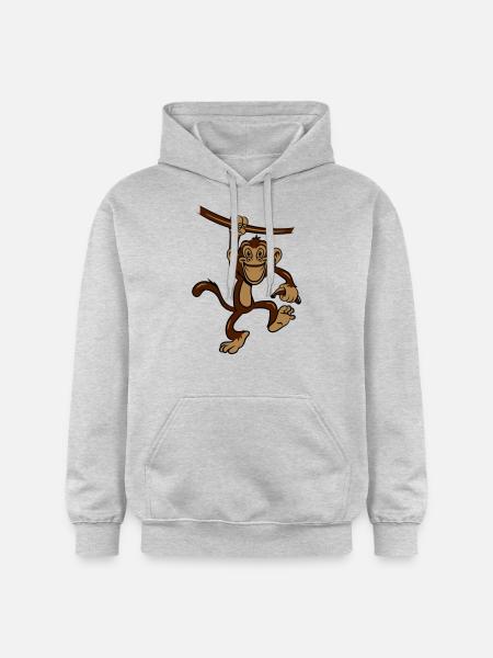 affe Liane banane - Gildan Unisex Softstyle® Midweight Hoodie - Hellgrau meliert