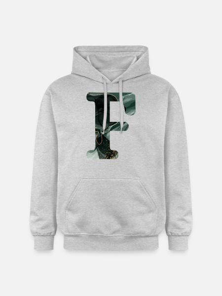 Letter f marbled green - Gildan Unisex Softstyle® Midweight Hoodie - light heather grey