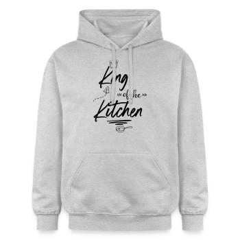 Cooking apron for chefs - Gildan Unisex Softstyle® Midweight Hoodie - light heather grey - Front - Liana (172cm) & Jaron (178cm)