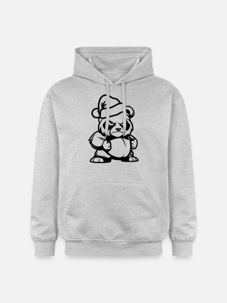 Panda Bear Christmas Comic - Gildan Unisex Softstyle® Midweight Hoodie - light heather grey