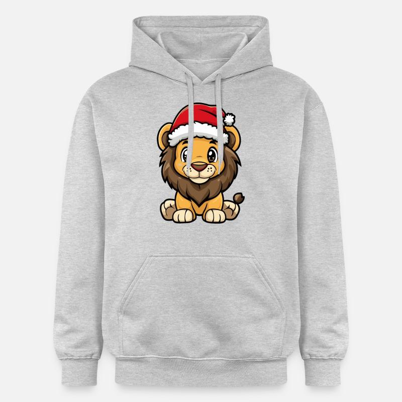 Lion Noël Noël - Sweat à capuche Softstyle® Gildan Unisexe - gris clair chiné