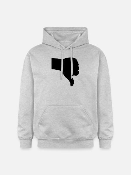 thumbs down - Gildan Unisex Softstyle® Midweight Hoodie - light heather grey