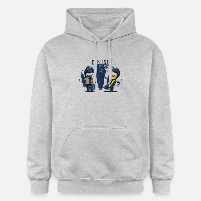 Finish him if you can - Sweat à capuche Softstyle® Gildan Unisexe - gris clair chiné