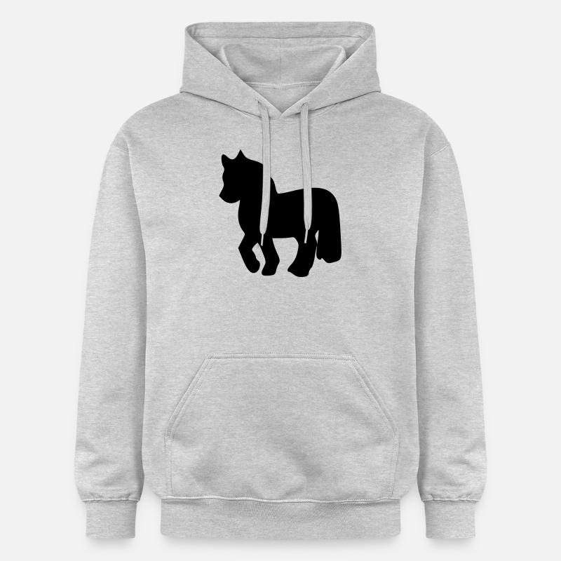poney - Sweat à capuche Softstyle® Gildan Unisexe - gris clair chiné