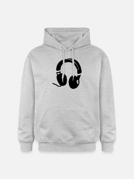 Kopfhörer - Gildan Unisex Softstyle® Midweight Hoodie - Hellgrau meliert