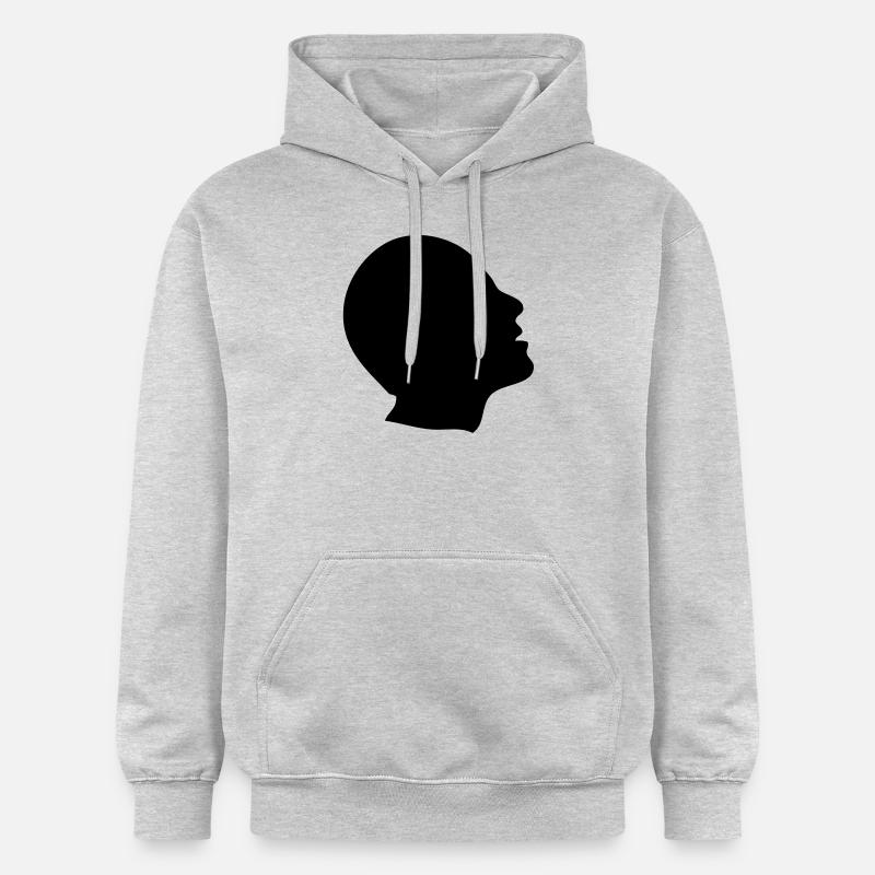 tete profil head profile1 - Sweat à capuche Softstyle® Gildan Unisexe - gris clair chiné