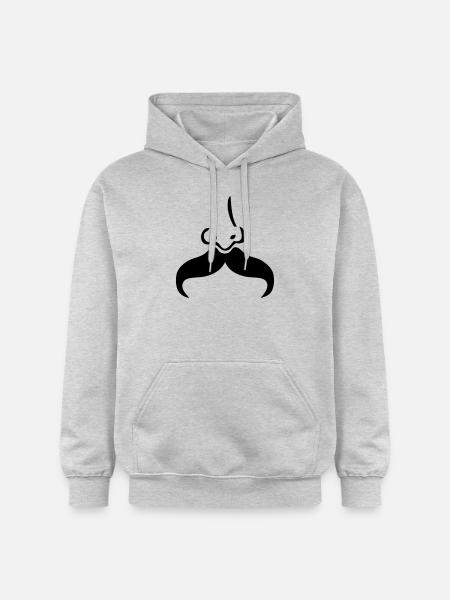 mustache mustache nose nose5 - Gildan Unisex Softstyle® Midweight Hoodie - light heather grey