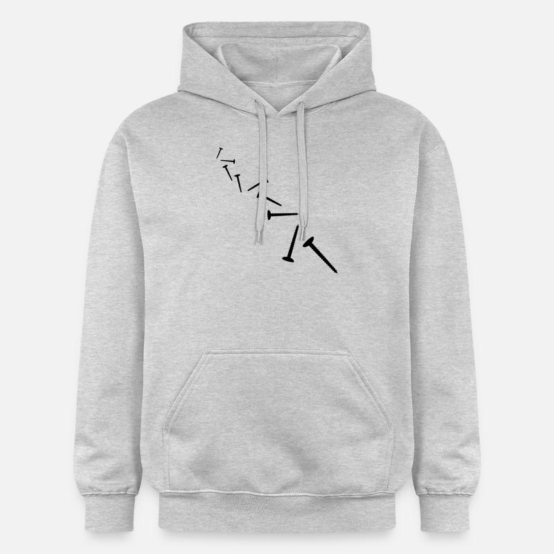 Screws Pattern - Sweat à capuche Softstyle® Gildan Unisexe - gris clair chiné