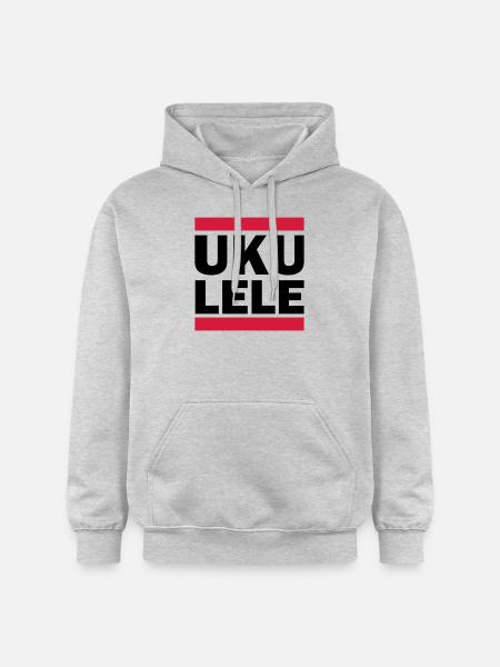 UKULELE - Sweat à capuche Softstyle® Gildan Unisexe - gris clair chiné
