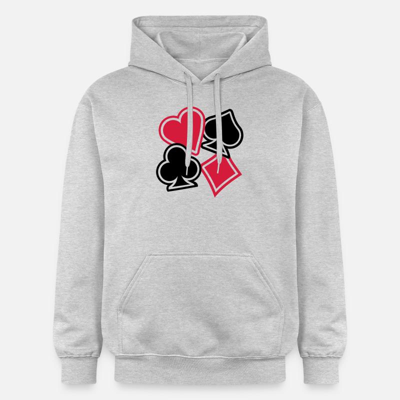 Poker - Sweat à capuche Softstyle® Gildan Unisexe - gris clair chiné