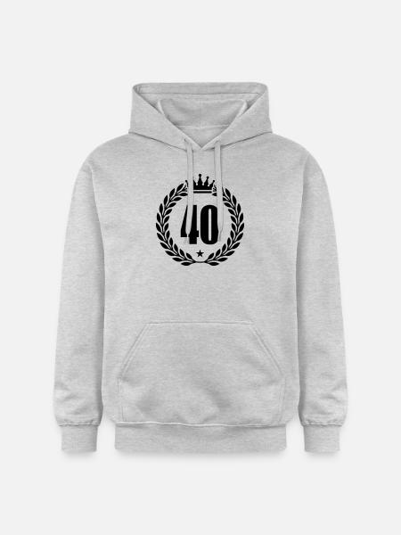 40 kranz krone - Gildan Unisex Softstyle® Midweight Hoodie - Hellgrau meliert