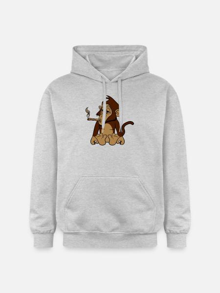 monkey weed hemp - Gildan Unisex Softstyle® Midweight Hoodie - light heather grey