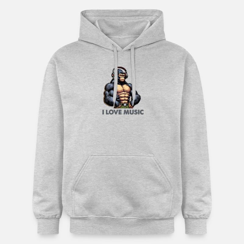 Musique de gorille - Sweat à capuche Softstyle® Gildan Unisexe - gris clair chiné