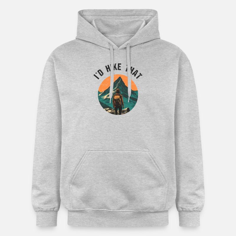 Je ferais cette randonnée - Sweat à capuche Softstyle® Gildan Unisexe - gris clair chiné