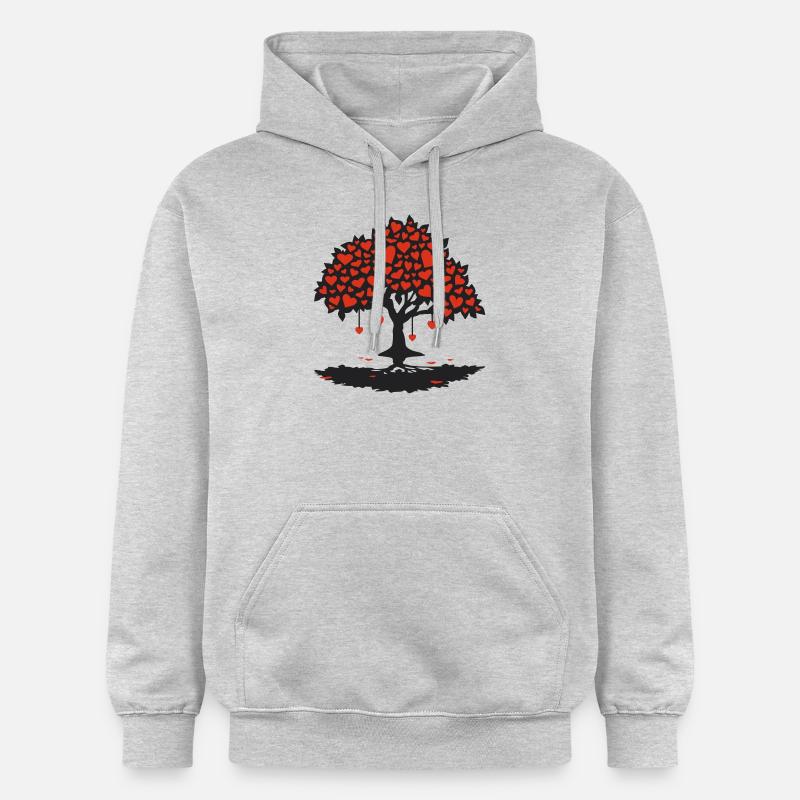 hearttree_2f - Sweat à capuche Softstyle® Gildan Unisexe - gris clair chiné