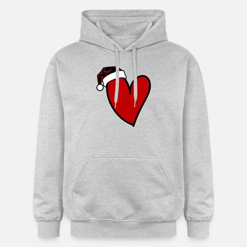 Coeur Noël - Sweat à capuche Softstyle® Gildan Unisexe - gris clair chiné