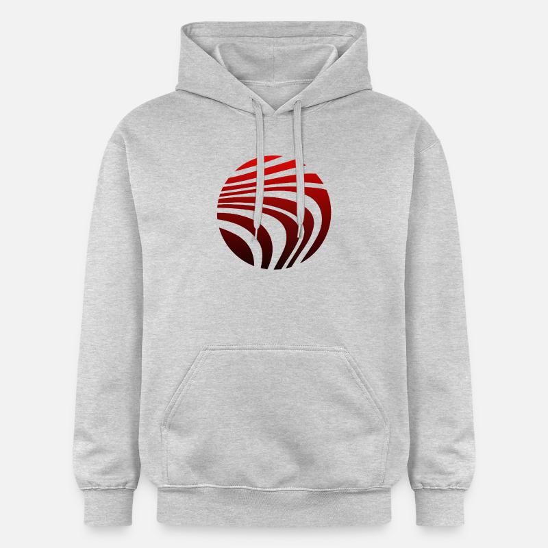 Psychedelic Pattern Red Black Gradient - Gildan Unisex Softstyle® Midweight Hoodie - light heather grey