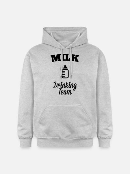 Milk drink team - Gildan Unisex Softstyle® Midweight Hoodie - light heather grey