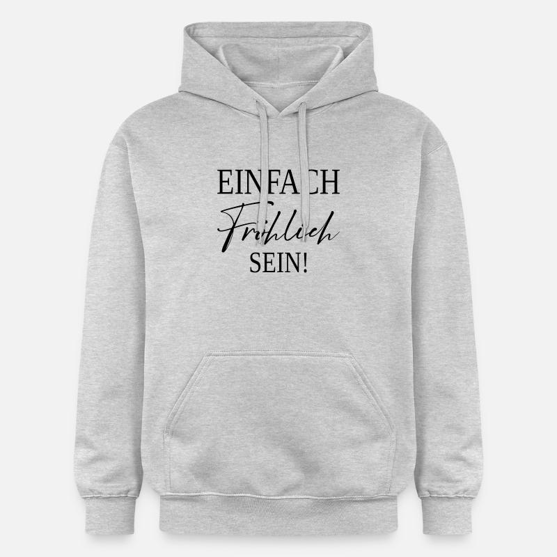 Soyez simplement heureux - Sweat à capuche Softstyle® Gildan Unisexe - gris clair chiné