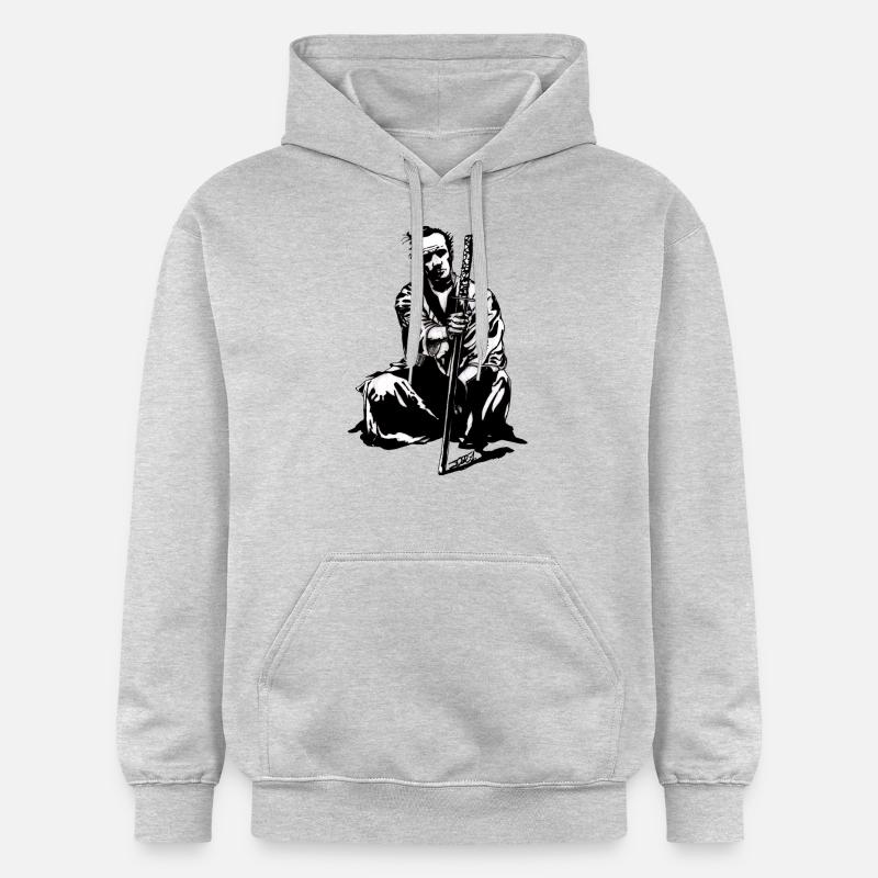 Samurai-JO - Sweat à capuche Softstyle® Gildan Unisexe - gris clair chiné